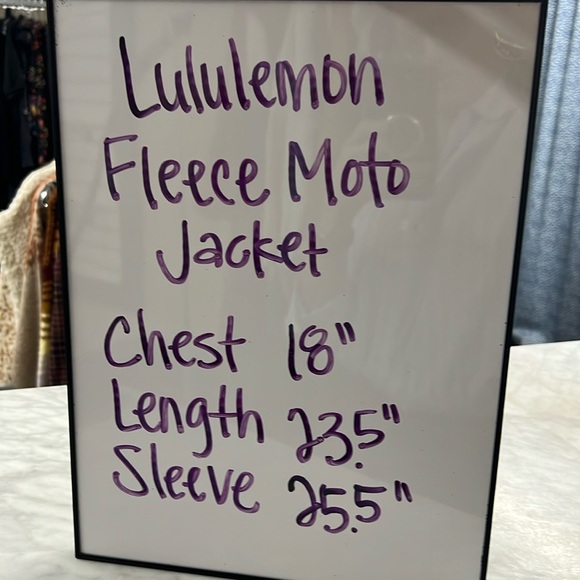 Lululemon Fleece Black Moto Jacket Small - Picture 11 of 11